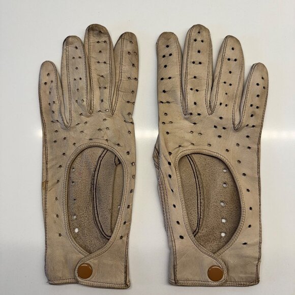 Leather Driving Gloves (Vintage) - Women's, Small - Picture 1 of 10